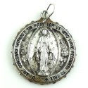 Antique Art Nouveau Hayward Sterling Silver Miraculous Mary Pendant Christian Catholic Medal Fob