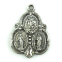 Antique Art Deco Miraculous Mary St Christopher Shj Sterling Silver Charm Or Pendant