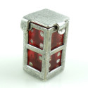 Vintage 1940s Art Deco Sterling Silver Removable Dice Case Charm