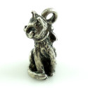 Tiny Vintage Sterling Silver Mini Cat Charm Detailed