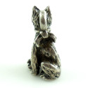 Tiny Vintage Sterling Silver Mini Cat Charm Detailed