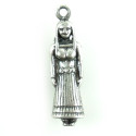 Old Vintage Native American Sterling Silver Squaw And Papoose Charm Or Fob