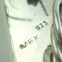 Mexican Sterling Silver Geometric Industrialist Design Pierced Earrings