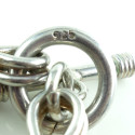 Large 925 Sterling Silver Thick Dog Bone Link Toggle Bracelet Size 7.5