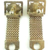 Vintage Gold Mesh Wrap Mens Cufflinks With Green Thermoset Ovals
