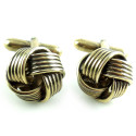 Vintage Retro Twisted Knot Mens Swivel Cufflinks Excellent Condition