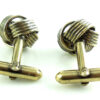 Vintage Retro Twisted Knot Mens Swivel Cufflinks Excellent Condition