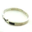 Vintage Taxco Mexcian 950 Sterling Silver Hinged Bangle Bracelet S To S/M