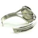 Hand Made Native American Vintage Onyx And Sterling Silver Navajo Cuff Bracelet