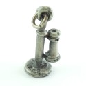 Vintage Sterling Silver Candle Stick Telephone Charm With Hallmarks