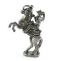 Vintage Sterling Silver Movable Cowboy On Horseback Charm