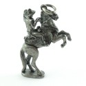 Vintage Sterling Silver Movable Cowboy On Horseback Charm