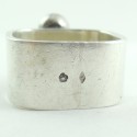 Vintage French Hand Wrought Modernist Sterling Silver Cluster Square Ring Size 5.5