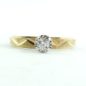 Vintage 14k Yellow Gold .15 Carat Diamond Ring14k Yellow Gold .15 Ct Quality Vs Diamond Tall Ring Size 6