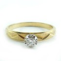 Vintage 14k Yellow Gold .15 Carat Diamond Ring