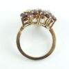 Large 6.1gr Vintage 14k Gold 2.25 Cts Bohemian Pyrope Garnets Opal Ring Size 6