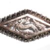 Vintage Art Deco Hand Cut Stelring Silver Gold Overlay Marcasites Running Deer Pin