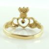 Vintage 14k Gold Diamond Irish Claddagh Ring Ladies Size 5.5