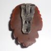 1930s Vintage Art Deco Chunky Deep Carved Chocolate Bakelite Clip For Clothing