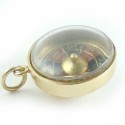 14k Gold Enameled Roulette Movable Charm, Late Art Deco