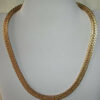 Vintage Fancy Textured Chunky Flat Chain Necklace