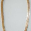 Vintage Fancy Textured Chunky Flat Chain Necklace
