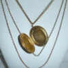 Vintage 4 Chain Locket Necklace Never Used Unsigned Goldette Florenza