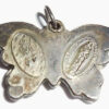 Antique Art Deco Sterling Silver Imh Enamel Butterfly Slide Fob Pendant Catholic