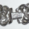 Vintage Signed Goldette Fancy Silver Spiral Bracelet 7 1/8" Mint Never Used