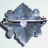 Vintage 925 Sterling Silver Marcasite Amethyst Pin