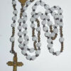 Vintage Antique Art Deco Childs Christian Catholic Rosary Mary Heart 19.5"