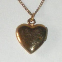 Vintage 1/20th 12k Gld Filled Etched Heart Locket Necklace