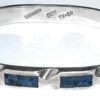 Vintage Taxco Mexcian 950 Sterling Silver Hinged Bangle Bracelet S To S/M