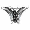 Vintage Mid Century Modernist Beau Sterling Silver Stylized Retro Filigree Butterfly Insect Pin