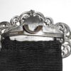 Antique Victorian Large Sterling Silver Sash Buckle And Belt Complete Original