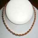 12k Gold Filled Vintage Graduated Rope Chain Necklace 33.4gr