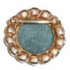 Vintage Cultured Pearls Wrapped Natural Jade Pin Beautiful Gold Plated No Wear Condition