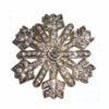 Vintage Large Monet Goldtone Rhinestone Snowflake Pin Clean Crisp Exc Condition