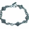 Mint W Tag Vintage Signed Florenza 1960s Antiqued Silver Seashell Bracelet 7 Adj