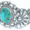 Native American Navajo Jane Mcrory Turquoise Sterling Silver Cuff Bracelet 67g