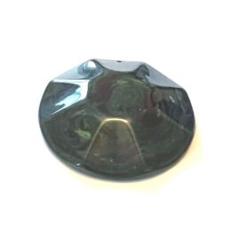 Big Art Deco Deep Marbled End Of Day Olive Dark Teal Ming Bakelite Lamp Pull Pendant