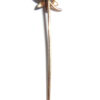 Edwardian Art Deco Antique 14k Yellow Gold Seed Pearl Flower Stickpin Hat Pin Stick Pin