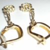 Vintage 14k Yellow Gold European Leverback Dangle Earrings