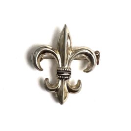 Vintage 1930s Art Deco Fleur de Lis Chatelaine Ladies Watch Hook Dangle Pin