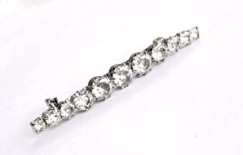 Vintage 1970s 1980s Graduated Rhinestone Bar Pin Like New Lapel Sweater Dress Brooch Disco