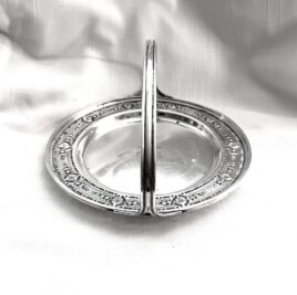 Antique 1915-1920 Jennings Silver Co. Fancy Reticulated Handled Basket Table Server N Monogram