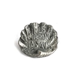 Antique 1920s Silver Plated PSAL Girls Sports Pin Public School Athletic League