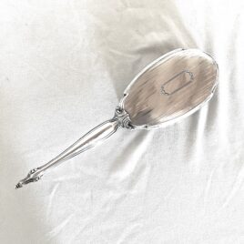 1920s-1930s Art Deco Webster Sterling Silver Long Handle Hair Vanity Brush Halley's Comet Vintage