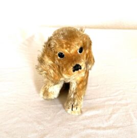 Vintage 1960s Steiff Mohair Revue Susi Cocker Spaniel Swivel Head Button Red Collar 1959-1967