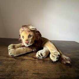 Vintage Steiff 1950s Mohair Leo the Lion 1954-1957 w Hang Tag Child's Toy Animal